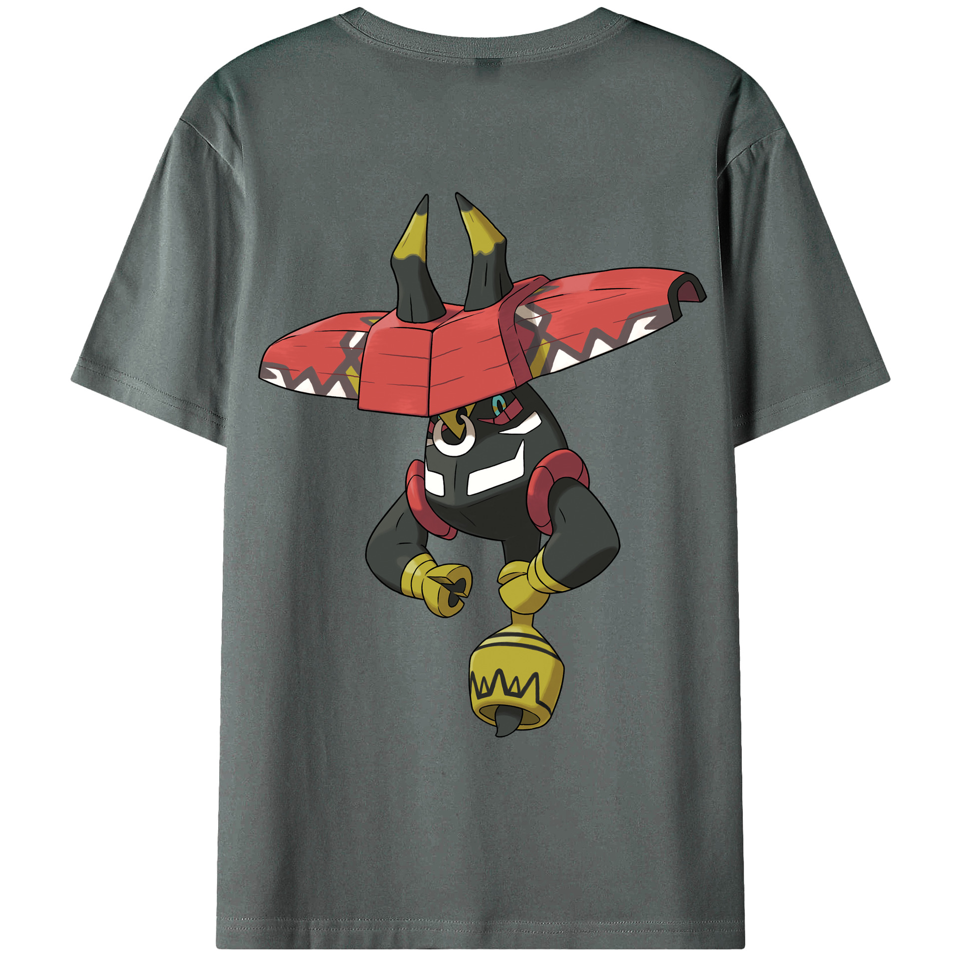 （画像用） ポケットモンスター Pokémon 綿100％ メンズ半袖Tシャツ（バックプリント） 通気性